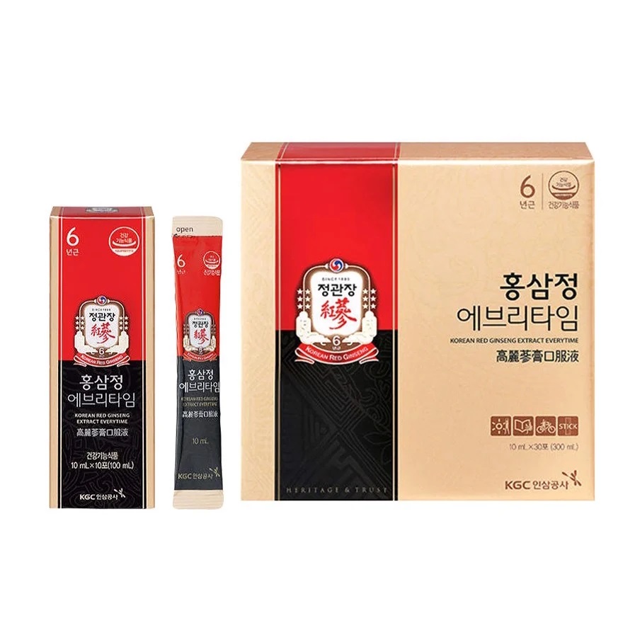 Tinh Chất Hồng Sâm Everytime Original Hộp 30 Gói x 10ml - KGC Jung Kwan Jang Việt Nam