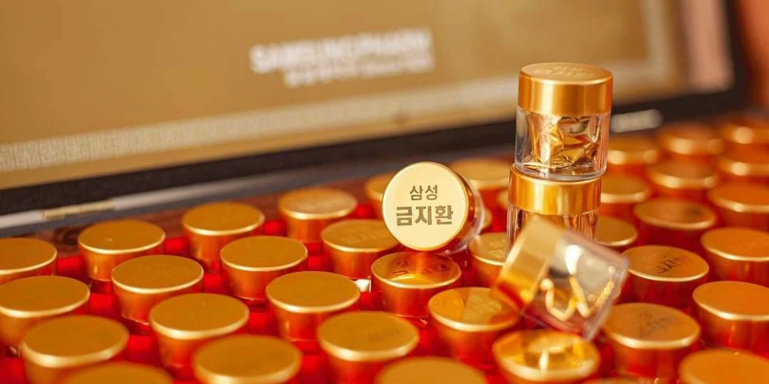 An Cung Ngưu Hoàng Samsung Gum Jee Hwan Hộp Gỗ 60 viên