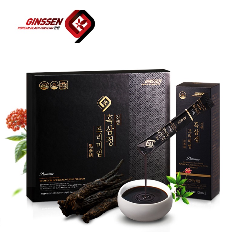 Cao Hắc Sâm Ginssen Black Ginseng Jung Premium 10ml*30 gói