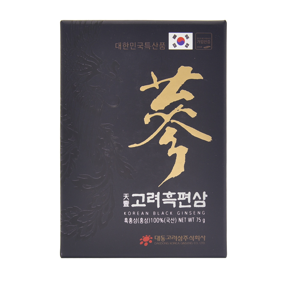 Hắc sâm khô thái lát 75g Daedong korean black Ginseng