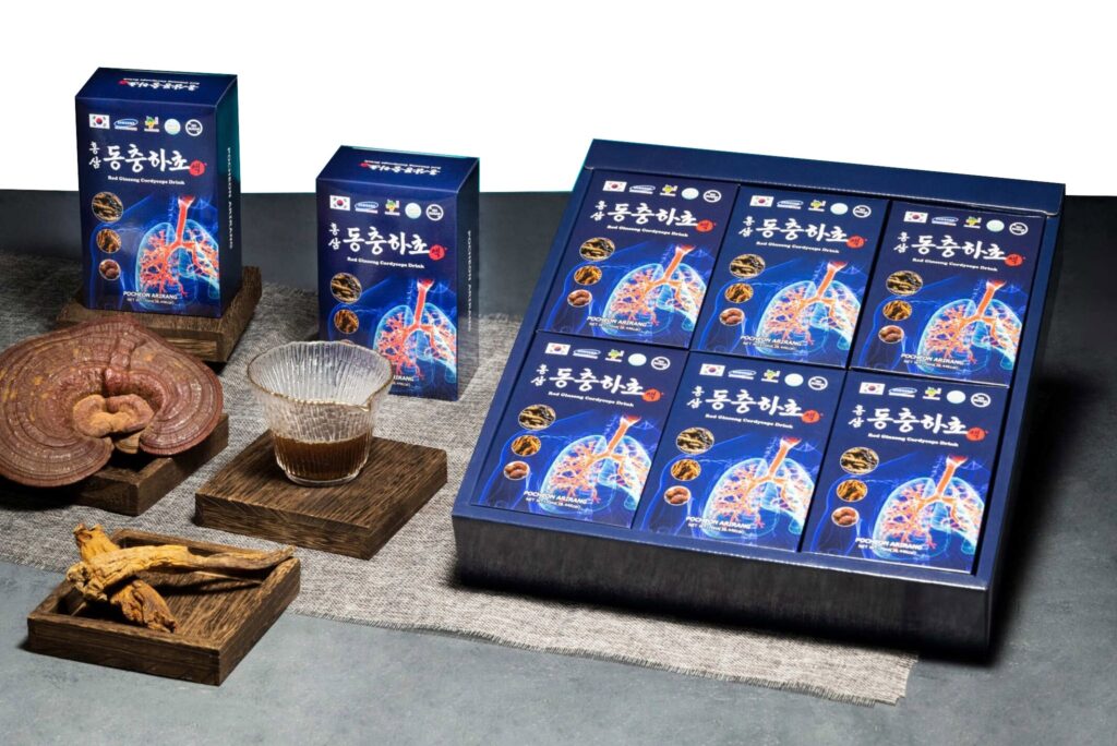 Nước hồng sâm đông trùng hạ thảo bổ phổi Pocheon Arirang